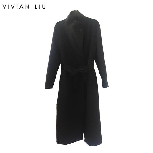 VIVIAN LIU薇薇安刘A2559315秋女装新款立领腰带长款大衣 商品图0