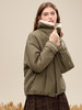 【百图lulu定制】【绿屿棉衣】 军绿色拼接毛领加厚棉衣外套 保暖棉袄外套 商品缩略图2