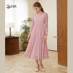 司歌长袖收腰弹力长袖秋连衣裙中长裙A921255X