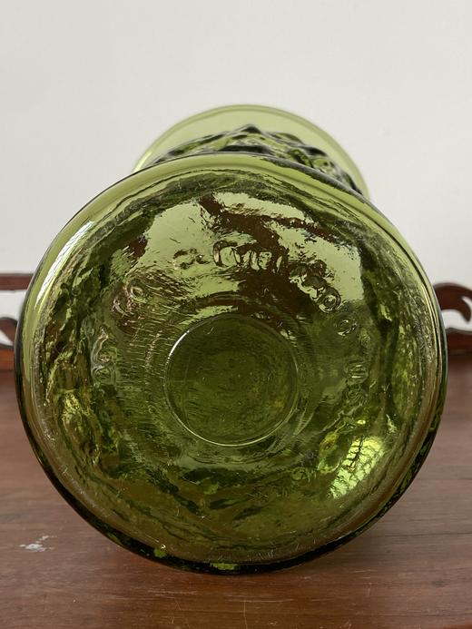  【苏州】美国中古1950s祖母绿老玻璃花瓶 商品图12