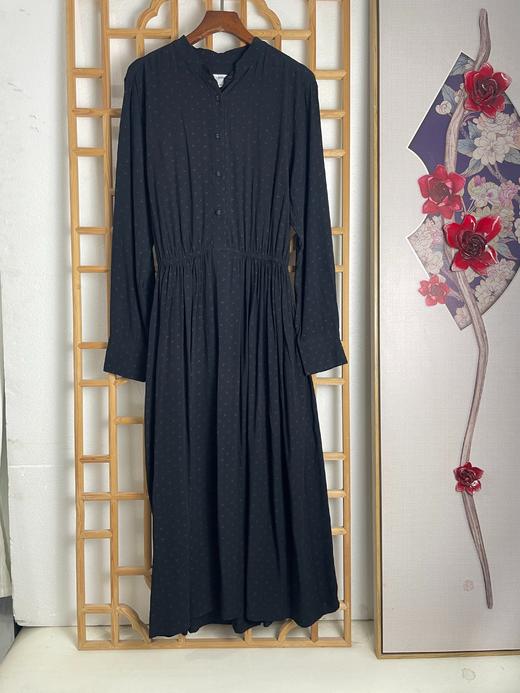 「断码清仓」小立领收腰长袖连衣裙 L码 ZFYY248 商品图0