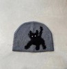 D121622韩国秋冬提花3M反光电眼小猫针织毛线帽子保暖冷帽男女同款 商品缩略图3