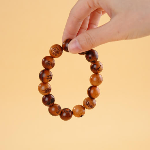 雷击桃木刻字手串日常佩戴雕刻手串男女同款 商品图3