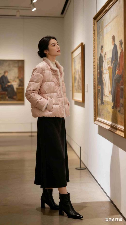 立领水貂边羽绒服589903,均码 国风 商品图4