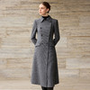 IWY/灰色冬季新款高级感羊毛大衣叠穿式毛呢外套气质通勤收腰风衣WC366 商品缩略图0