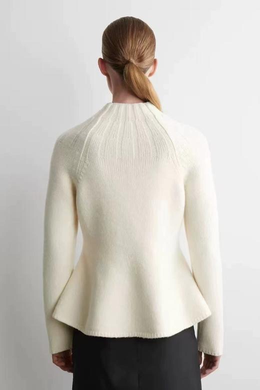 D121626半高领荷叶边针织衫女2025秋冬新款套头毛衣 商品图4