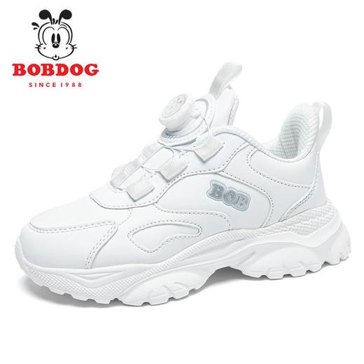 巴布豆男童鞋小白鞋2025新款儿童时尚老爹鞋女童皮面防水运动鞋潮 商品图4