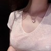 D121646新款2025圣诞四叶草天然粉色贝母项链 商品缩略图1