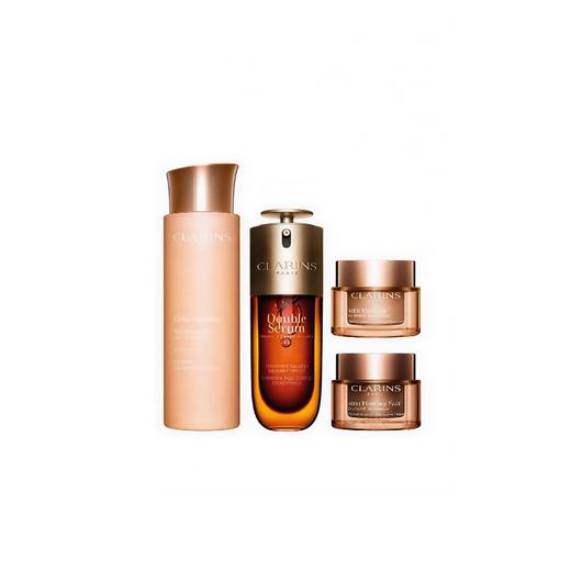 【圣诞新年活动款，香港仓发货】CLARINS/娇韵诗弹簧四件套装 弹簧水200ml+九代双萃精华50ml+日霜50ml+晚霜50ml（有效期至：28年9月） 商品图0