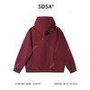 SDSA男士秋冬新款痞帅男装时尚纯色斜拉链连帽卫衣外套百搭时尚 商品缩略图4