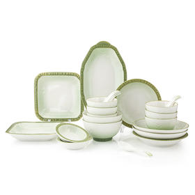 【分仓直发包邮】菲米生活森慕庄园浮雕餐具组合（二十三件套）FM-CJ2373S