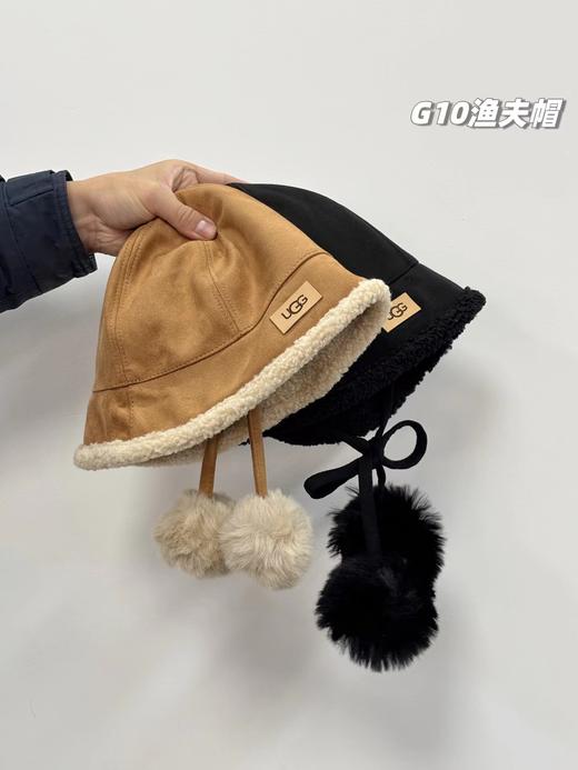 D121614麂皮绒加厚加绒款渔夫帽！加深加宽超显脸小秋冬素颜神帽 商品图0