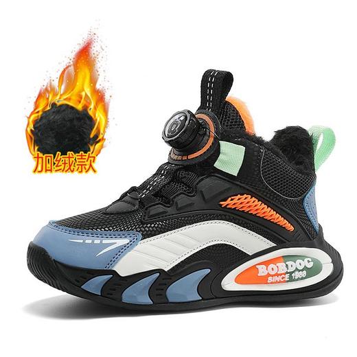 巴布豆男童棉鞋冬季加绒保暖儿童鞋子2025新款男孩防滑运动跑步鞋 商品图4