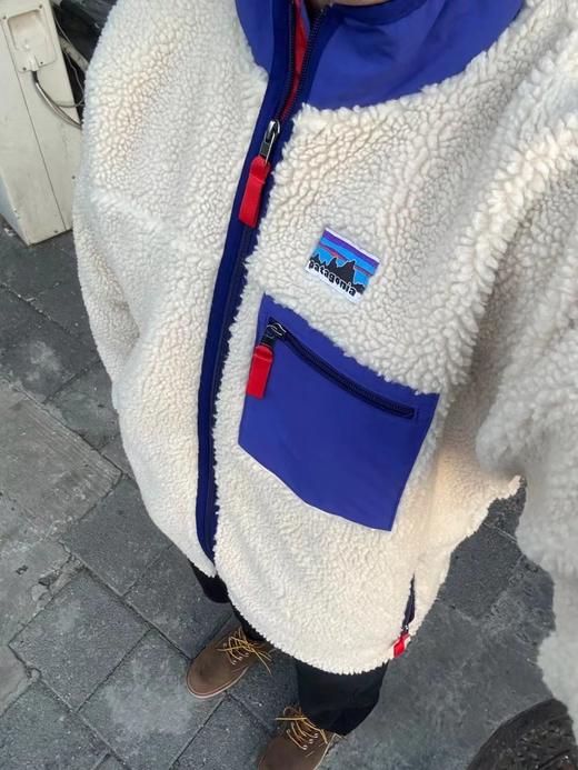 D121674拼色复古保暖叠穿柔软立领外套抓绒衣 商品图10