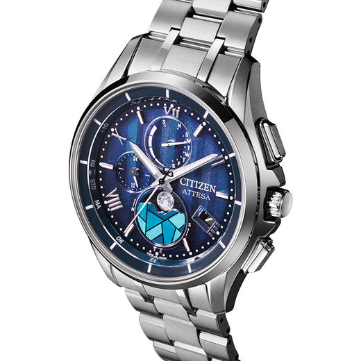 西铁城/CITIZEN   光动能电波舒博™钛高端月相男表BY1000-51L 商品图3