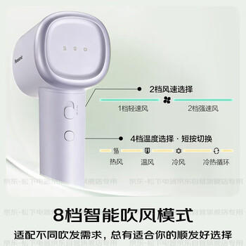 松下（Panasonic）高速护发吹风机家用负离子大功率不伤发电吹风速干吹风筒生日母亲节礼物小森林霞光紫EH-NE6L 商品图4