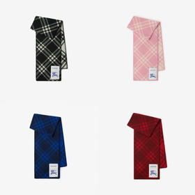 BUR-J 战马格纹羊毛围巾