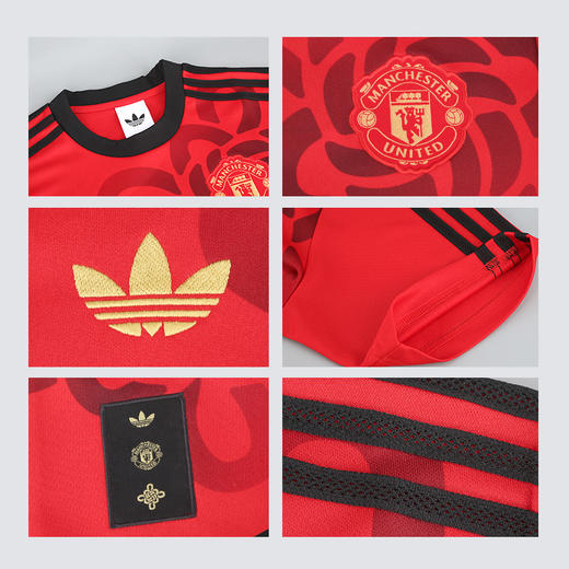 小李子ADIDAS阿迪达斯曼联足球休闲文化短袖球衣成人男JM5568 商品图3