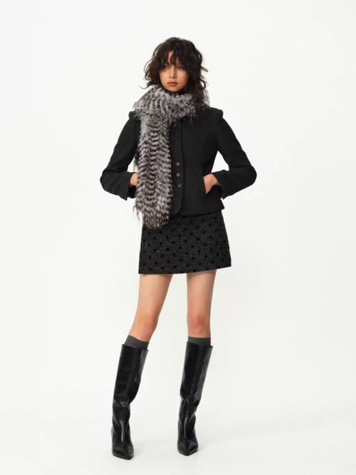 Evistub girls/E-5DWT1437/复古鸵鸟领休闲毛呢外套 商品图2