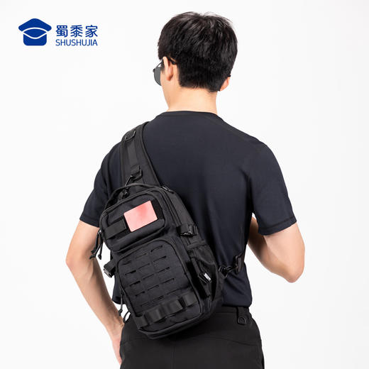 【魔术贴战术斜挎包】大容量通勤收纳包防泼水勤务单肩背包胸包 商品图7