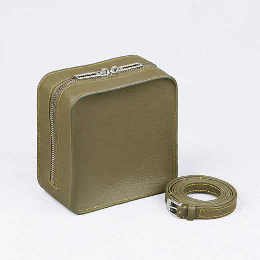 【Camille Fournet】柿色牛皮方形袋 商品图2