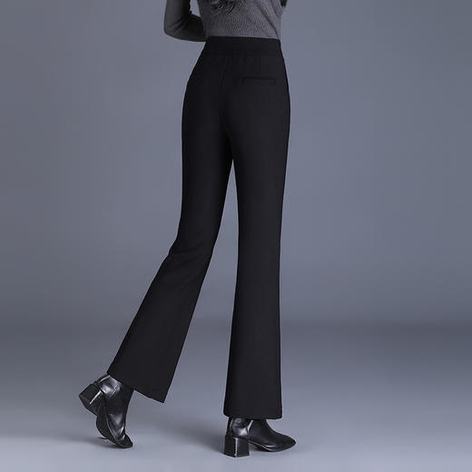 「自」全新升级【铂金会员165/天猫219/差价54】(04403)洛诗琳气质西装微喇裤2025秋冬高腰显瘦加绒直筒喇叭裤 商品图3