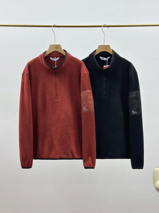 海丽汉森男款POLARTEC抓绒半高拉链长袖宽松套头衫 商品图2