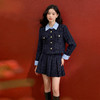 西遇小香风套装裙女秋季新款条纹拼接撞色短款外套两件套V0055466/SS051605 商品缩略图3