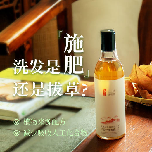 微益邦 无患子玫瑰植物洗发液 洗护二合一 312g洗发水 氨基酸表活 商品图2
