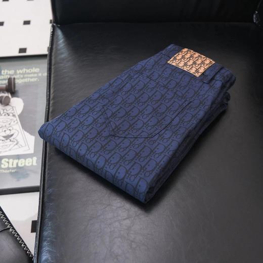 D1216100秋冬新款限定老花暗纹提花满印高街宽松直筒加绒休闲裤长裤 商品图7