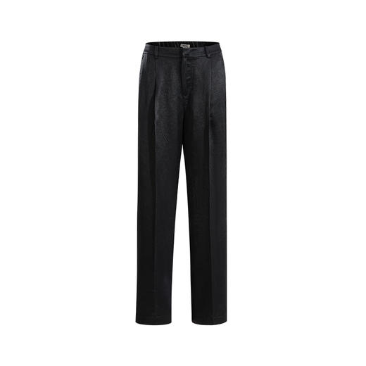 【JASON WU】秋冬新款微显瘦修身皱缎面醋纤简约通勤百搭休闲裤女 商品图1