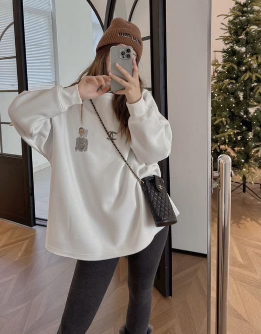 限定款涂鸦素描加绒卫衣 商品图5