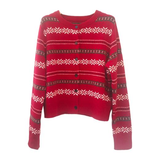 VIVIAN LIU薇薇安刘V2566305冬女装新款时尚费尔岛毛织开衫 商品图4