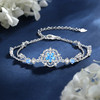 Winy 星霜之华 S925 银手链 冰蓝合成立方氧化锆双层链 甜美元素精致花型腕间饰品 商品缩略图0