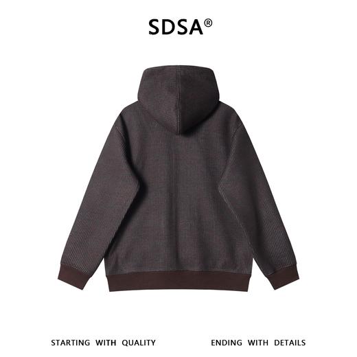 SDSA秋冬新款痞帅男装美式高街拉链设计开衫连帽针织卫衣百搭休闲 商品图4