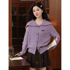 鹿向南【1220/20:00新品前1小时7折限量100件】紫色毛衣