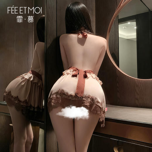 【情趣内衣】霏慕 宫廷可露丽深v系带连衣裙ZY147 商品图5