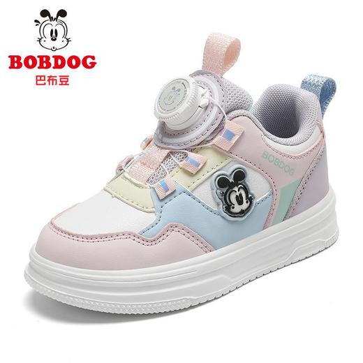 巴布豆童鞋女童低帮板鞋冬季新款儿童女孩皮面防水休闲运动鞋 商品图4