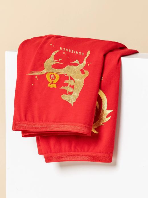 【马上有钱 马到成功鸿运连连】SCHIESSER德国舒雅女士马年新款鸿运裤亲肤透气中腰平角底裤31/25572T 商品图1