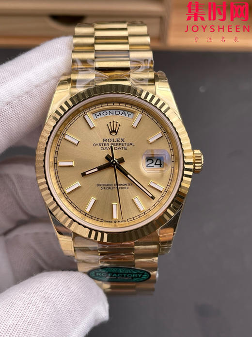 RC配重版 重量200克+ 全金香槟金DD 劳力士星期日历型系列 日志40mm 商品图2