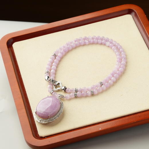 ² 【安然水晶】特价孤品-紫锂辉/紫水晶项链系列-LS-457 (48小时鉴赏期 )HM02-CRMM-ARSJ 商品图10