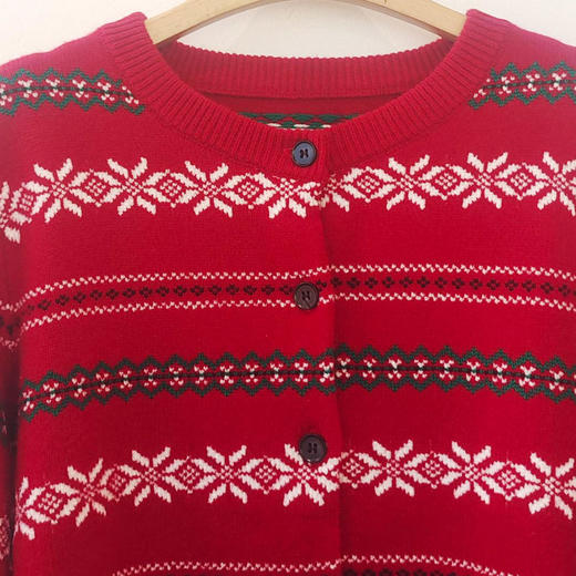 VIVIAN LIU薇薇安刘V2566305冬女装新款时尚费尔岛毛织开衫 商品图2