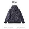 SDSA男士秋冬新款痞帅男装时尚绒毛撞色斜拉链连帽卫衣外套百搭 商品缩略图4