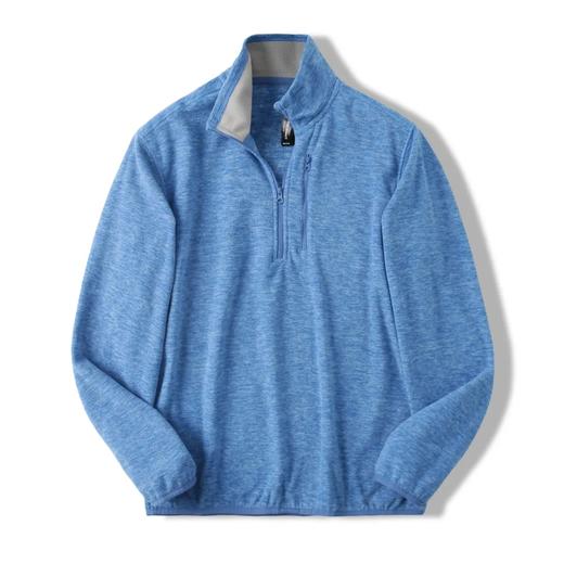 户外中间层高密防风保暖秋冬半拉链抓绒衣骑行跑步运动休闲卫衣打底衫 商品图0