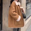 【L*OEWE秀场同款】双面穿焦糖玛奇朵麂皮绒皮毛一体外套B04WB1515（下单3-7天发货） 商品缩略图0