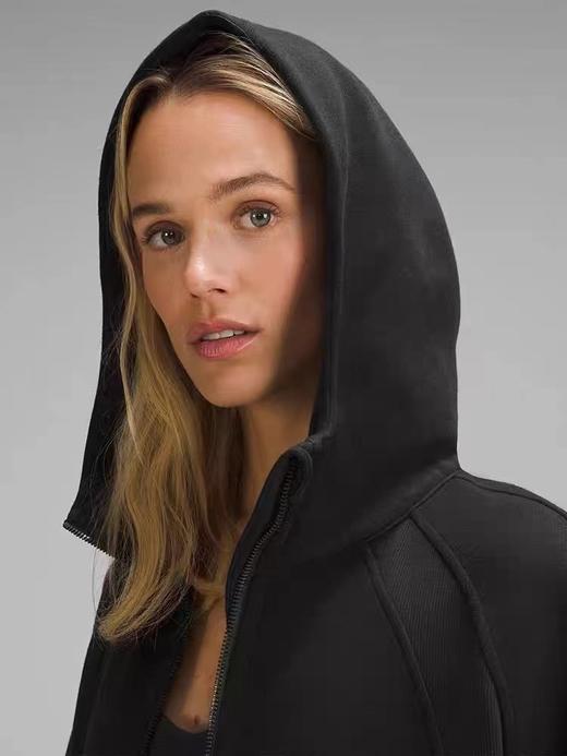 D121604加绒加厚连帽蓄热保暖拉链开衫运动上衣宽松连帽外套 商品图4