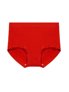 【满4条/7.5折】（大版）【秀黛】女棉质鸿运中高腰平角裤女士内裤【1条】【红色】S6333626T【门店同款】【内裤非质量问题不退换】