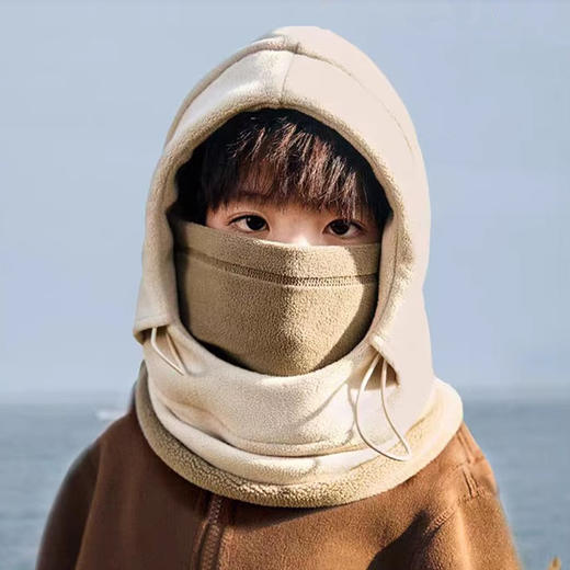 裁缝学苑TH16儿童冬季防风帽纸样帽子围巾一体绒护耳帽保暖帽打版裁剪图 商品图2