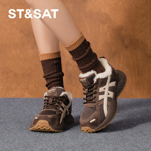 【加绒保暖】星期六复古休闲运动老爹鞋SSD411D217 商品图2