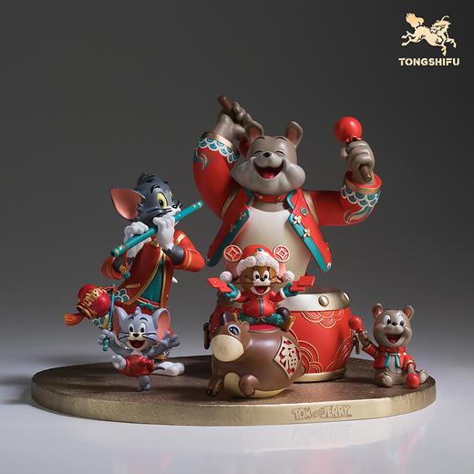 铜师傅 正版授权《猫和老鼠》全家欢 限量手办 桌面铜摆件 工艺品 商品图2